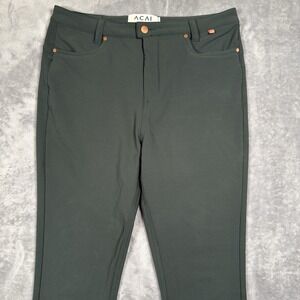 Acai Trousers Womens 34x36 XL Tall Green‎ Stretch Thermal Skinny Outdoor Hiking